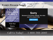 Tablet Screenshot of craigsfirearms.com